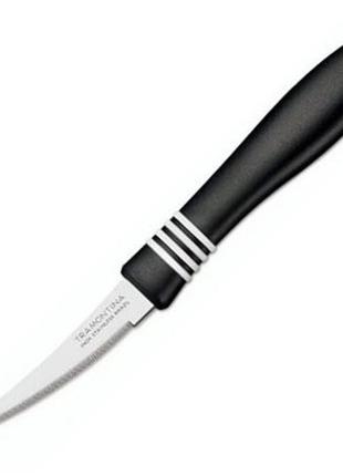 Ніж tramontina cor & cor ножів томатних 76 мм 2 шт. чорна ручка (23462/203)  tzp119