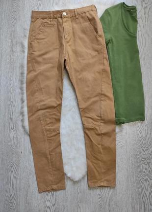 Горчичные рыжие мужские подростковые штаны брюки джинсы скинни узкие