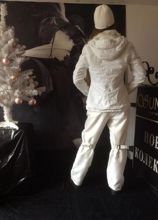 Зимний костюм , штаны с утеплённой подкладкой ,куртка с капюшоном2 фото