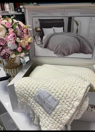 Покрывало maison d'or emeline krem хлопок евро 240*260