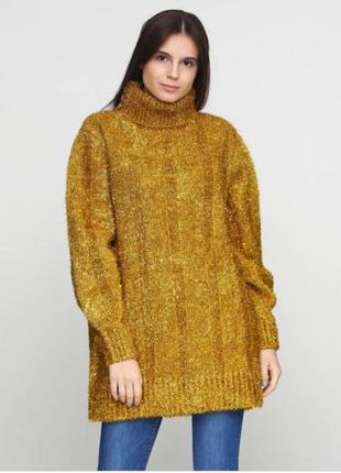 Удлинённый свитер платье туника