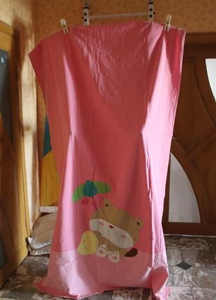 Штори для дитячої кімнати з котиком ( рожевий колір )5 фото
