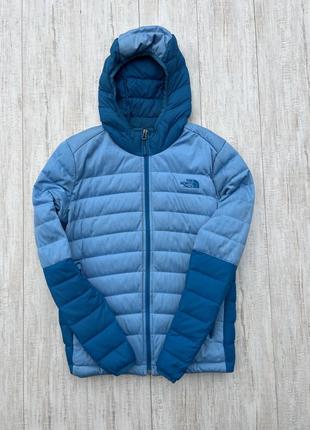 The north face женский пуховик синий m 700