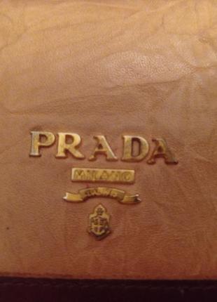 Шкіряний гаманець prada оригінал2 фото
