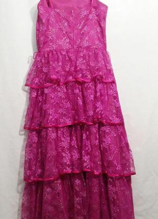 Vera mont, платье миди на бретелях розовое, made in germany3 фото