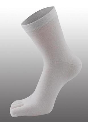 Шкарпетки з пальцями високі онікс five fingers shu 42-44 білий2 фото