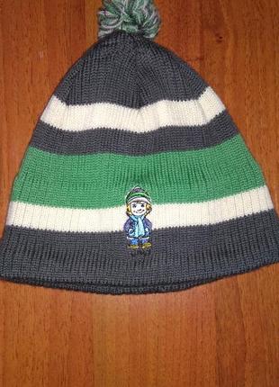 Демисезонная шапка шапочка для мальчика woolmark.2 фото