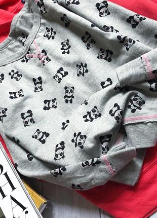 Тёплый свитшот на флисе панды primark
