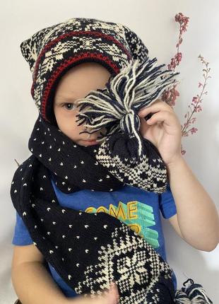 Оригінальна та стильна шапка-шарф5 фото