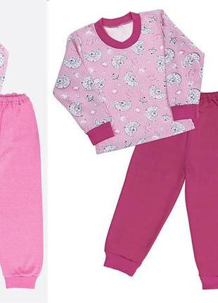 Дитяча піжама з начосом. піжама з начосом. тепла піжама для дівчинки