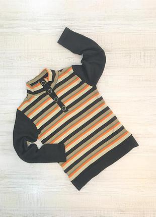 Светр, джемпер гольф смугастий пуловер, 13-14 років