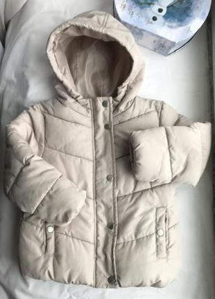 Тепла зимова куртка на дівчинку 98см