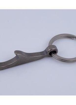 Брелок-відкривачка для ключів із титанового сплаву.2 фото
