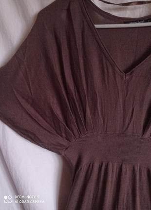 Натуральное трикотажное оригинальное платье хлопок вискоза вискозное хлопковое летучая мышь4 фото