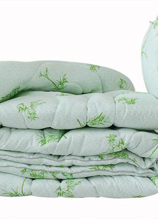Комплект одеяло эко-пух и 2 подушки 70х70 см. "eco-bamboo white" 1.5-сп. + 2 подушки