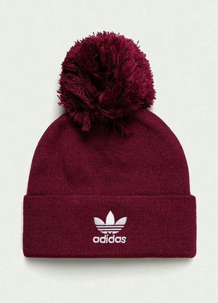 Шапка з помпоном adidas adicolor унісекс2 фото