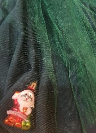 Карнавальный костюм елочки 110- 116-128 с обручем  сукня ялинки4 фото