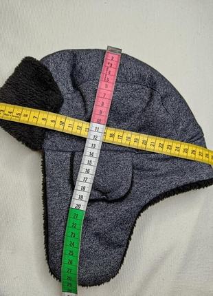 Фирменная шапка-ушанка на флисе . теплая шапка5 фото