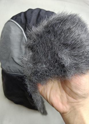 Зимняя шапка ушанка мужская меховая на флисе2 фото