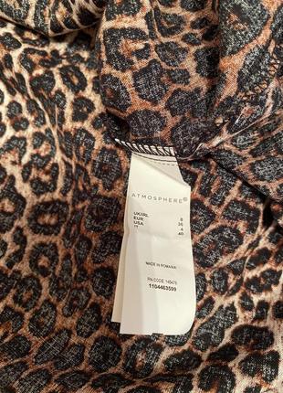 Платье вискозное с разрезами в леопардовый принт сукня віскозна з розрізами в принт лео atmosphere6 фото