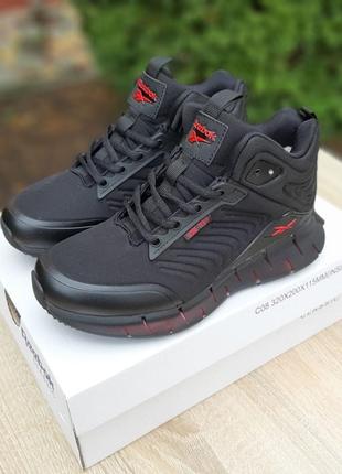 Зимові кросівки reebok kinetica black red3 фото