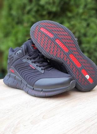 Зимові кросівки reebok kinetica black red6 фото