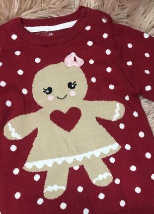 Новорічний светр на дівчинку2 фото