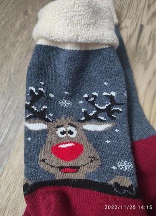 Шкарпетки різдвяні з відворотами