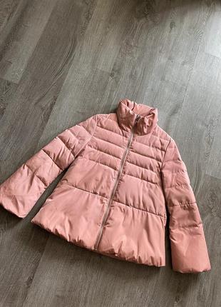Стильная пудровая розовая куртка пуффер пуховик от moncler