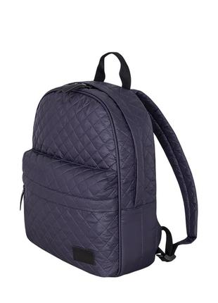 Стеганный женский рюкзак.  стьобанний міський рюкзак фіолетовий1 фото
