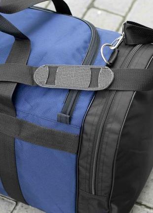 Дорожня спортивна сумка пума puma biz синя чорна тканинна для тренувань та подорожей на 60 л5 фото