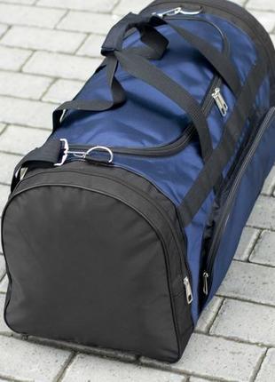 Большая дорожная спортивная сумка пума puma biz синяя черная тканевая  и путешествий на 60 литров4 фото