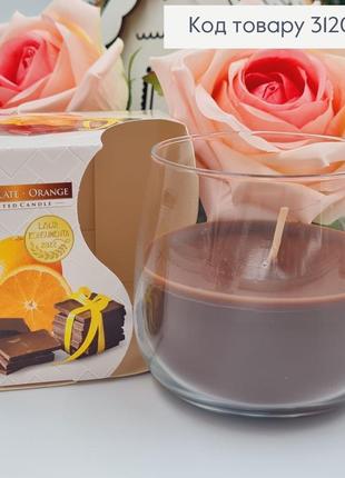 Аромасвічка стакан bispol шоколад-апельсин 130 г/ 24 годин