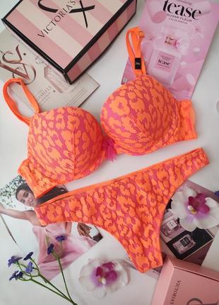 Комплект білизни яскравий victoria's secret original xs s 34b 75b