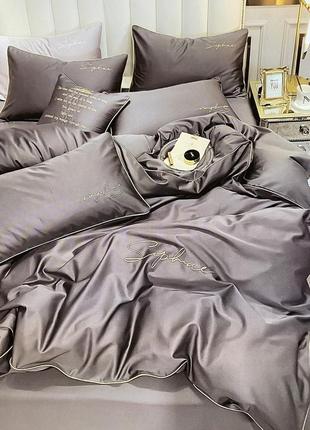 Двоспальна постільна білизна високої якості із сатину 180*220 см.