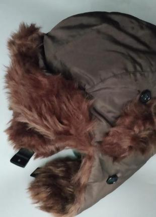 Шапка вушанка, з вушками , коричнева, р.м