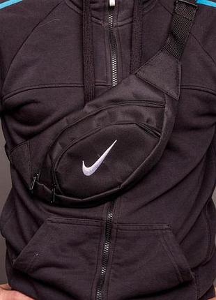 Бананка nike черная белое лого
