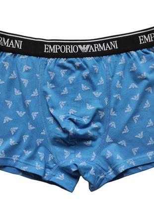 Мужские трусы боксёры emрorio armani голубые