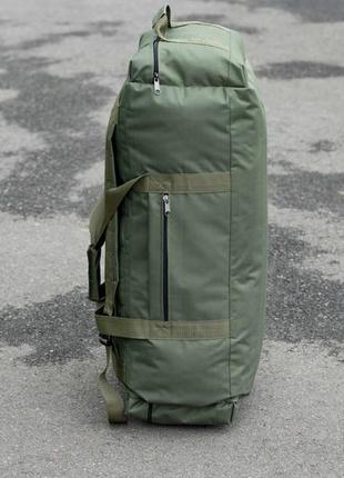 Большая сумка-баул novator походной тканевой на 80 литров для вещей рюкзак олива oxford 600д9 фото