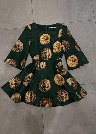 Темно зелене плаття від українського шоуруму