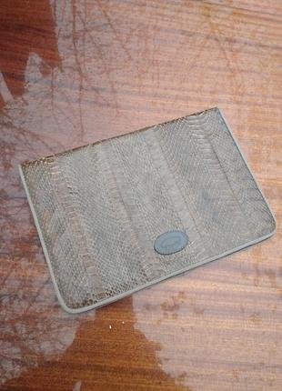 Клатч pitti из змеиной кожи. италия. 27х18см.