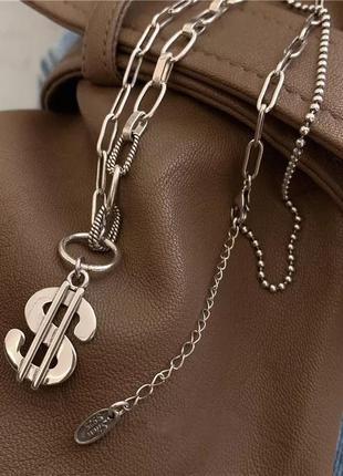 Стильная модная трендовая подвеска чокер цепочка колье ожерелье цепь в стиле панк рок хип хоп3 фото