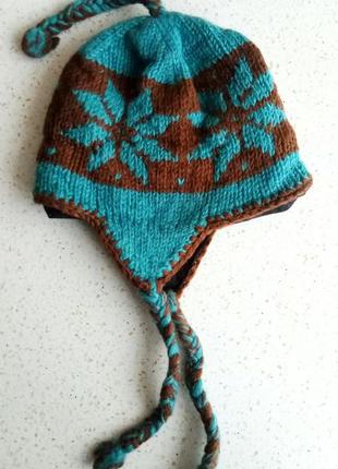 Крута скандинавська шапка 100% вовна