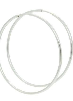 Срібні сережки кільця "конго 4,5 см"