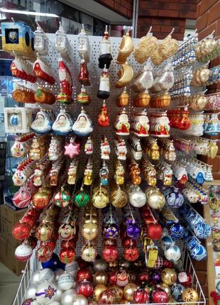 Іграшка новорічна скляна формова