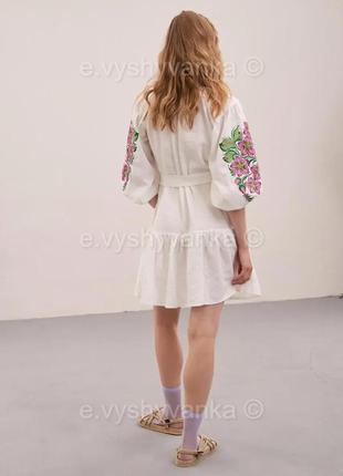 Сукня жіноча з вишивкою плаття "квітковий сад"5 фото