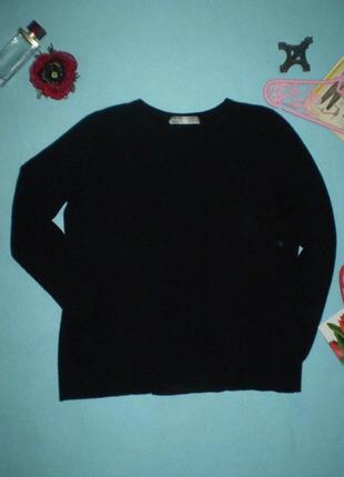 Жіночий вовняний джемпер hallhuber uk14 48р. чорний светр