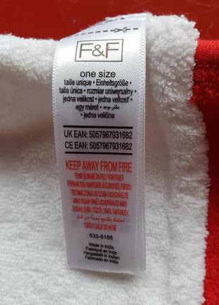 F&f детский новогодний махровый нагрудник слюнявчик для новорожденных дед мороз санта клаус