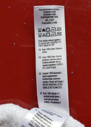 F&f детский новогодний махровый нагрудник слюнявчик для новорожденных дед мороз санта клаус