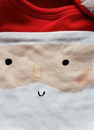 F&f детский новогодний махровый нагрудник слюнявчик для новорожденных дед мороз санта клаус